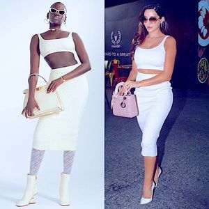 NWT!! RARE Fendi X SKIMS Embossed Skirt Set